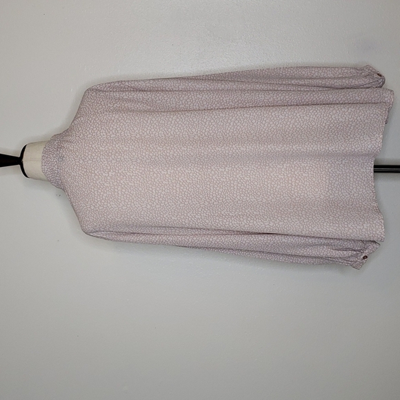 Adrianna Papell Pink Chiffon Blouse Twist Front Polka Dot Top Designer Summer - Picture 8 of 10